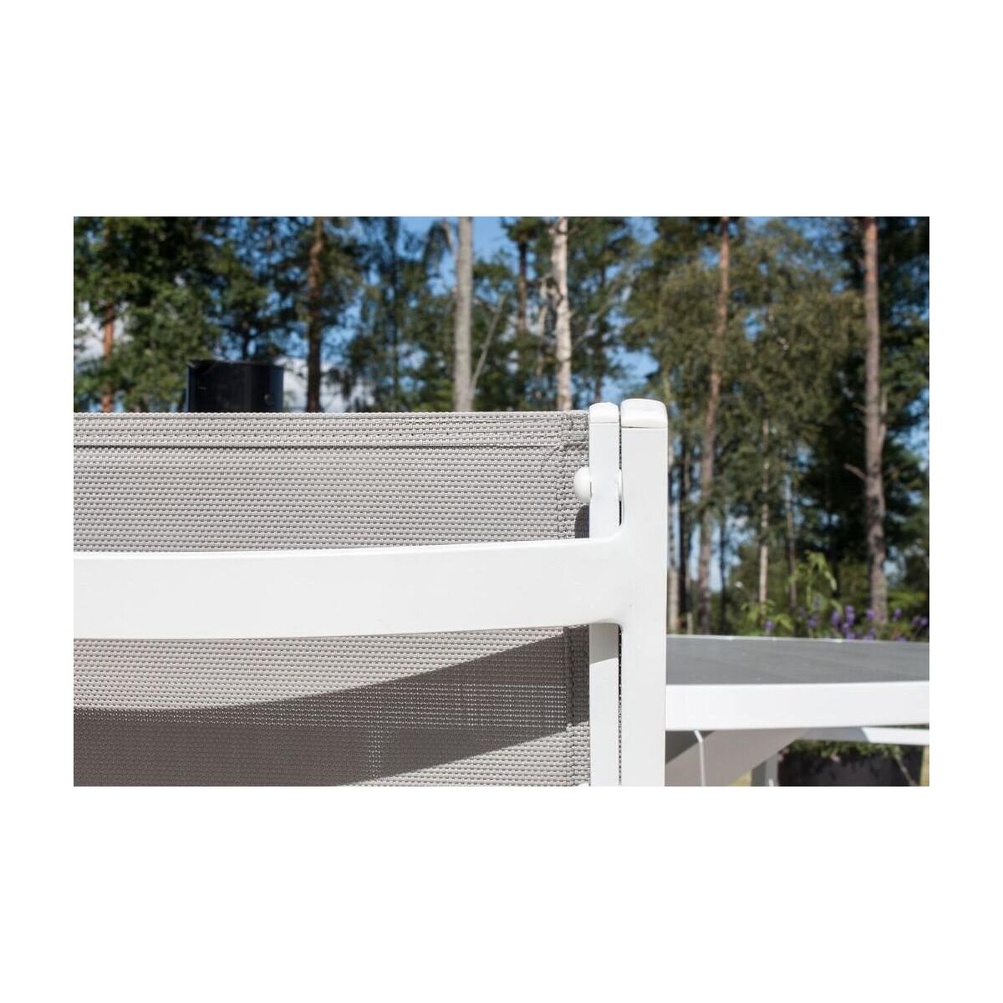 Voir la diapositive 2 : Paris Prix Ensemble table de jardin & 6 chaises  parma  140cm gris