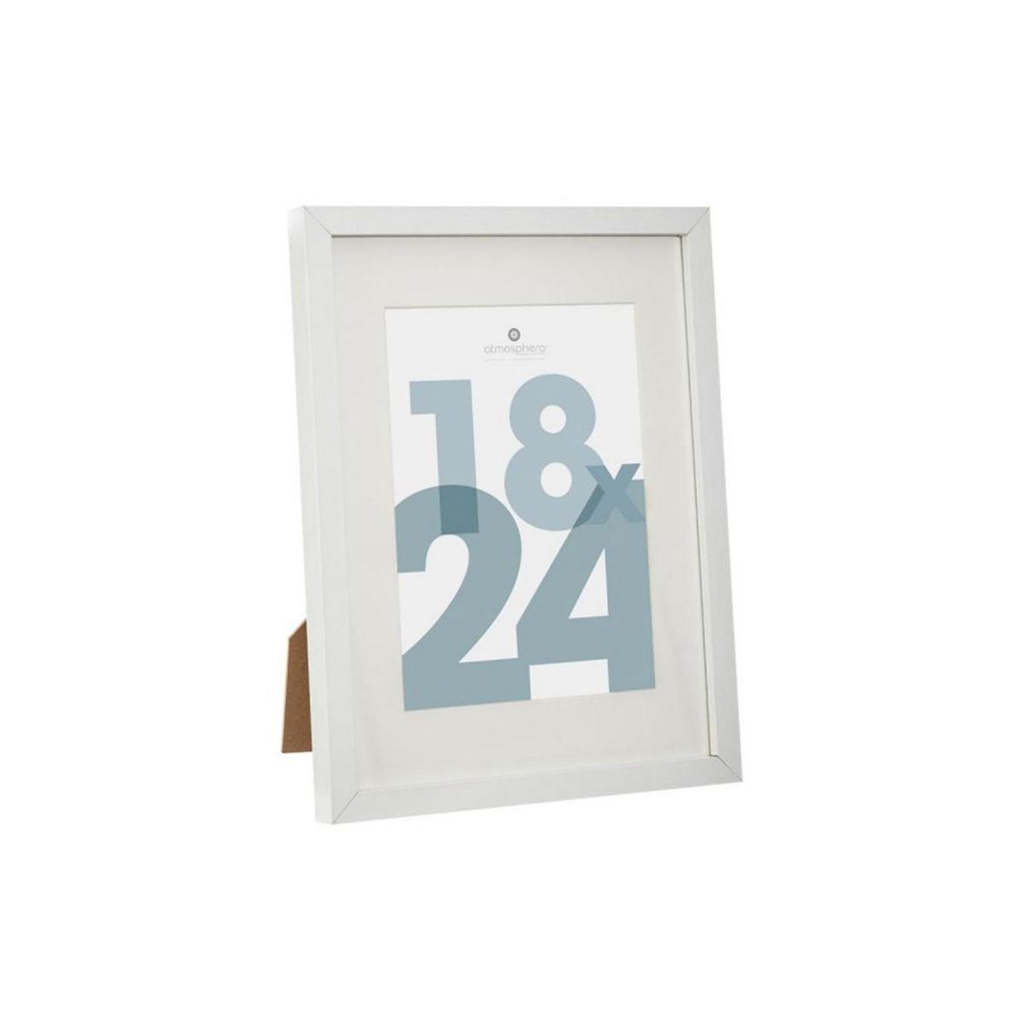 ATMOSPHERA Cadre photo en verre  manu  18x24cm blanc