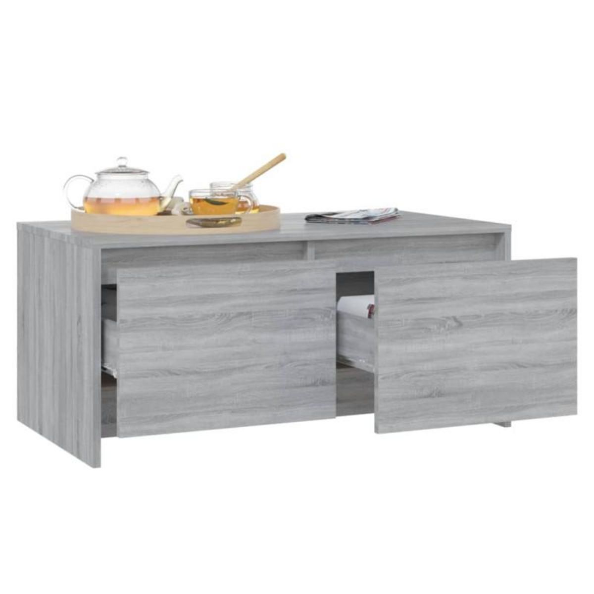 VIDAXL Table basse sonoma gris 90x50x41,5 cm bois d ingénierie