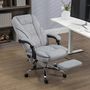 Voir la diapositive 2 : VINSETTO Fauteuil de bureau manager massant chauffant inclinable réglable télécommande repose-pieds rétractable velours gris clair
