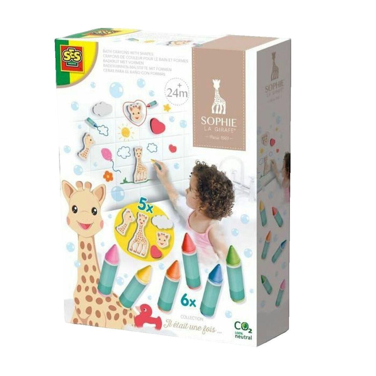 SES Creative Crayons de bain SES Creative Sophie la girafe colorés