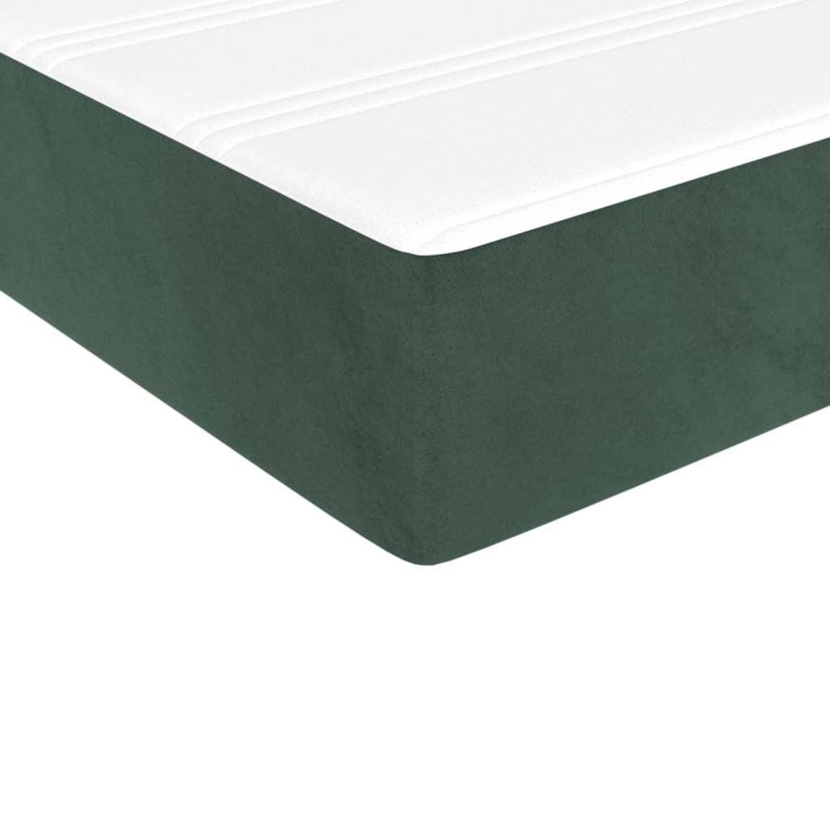 VIDAXL Matelas de lit a ressorts ensaches Vert fonce 80x200x20 cm
