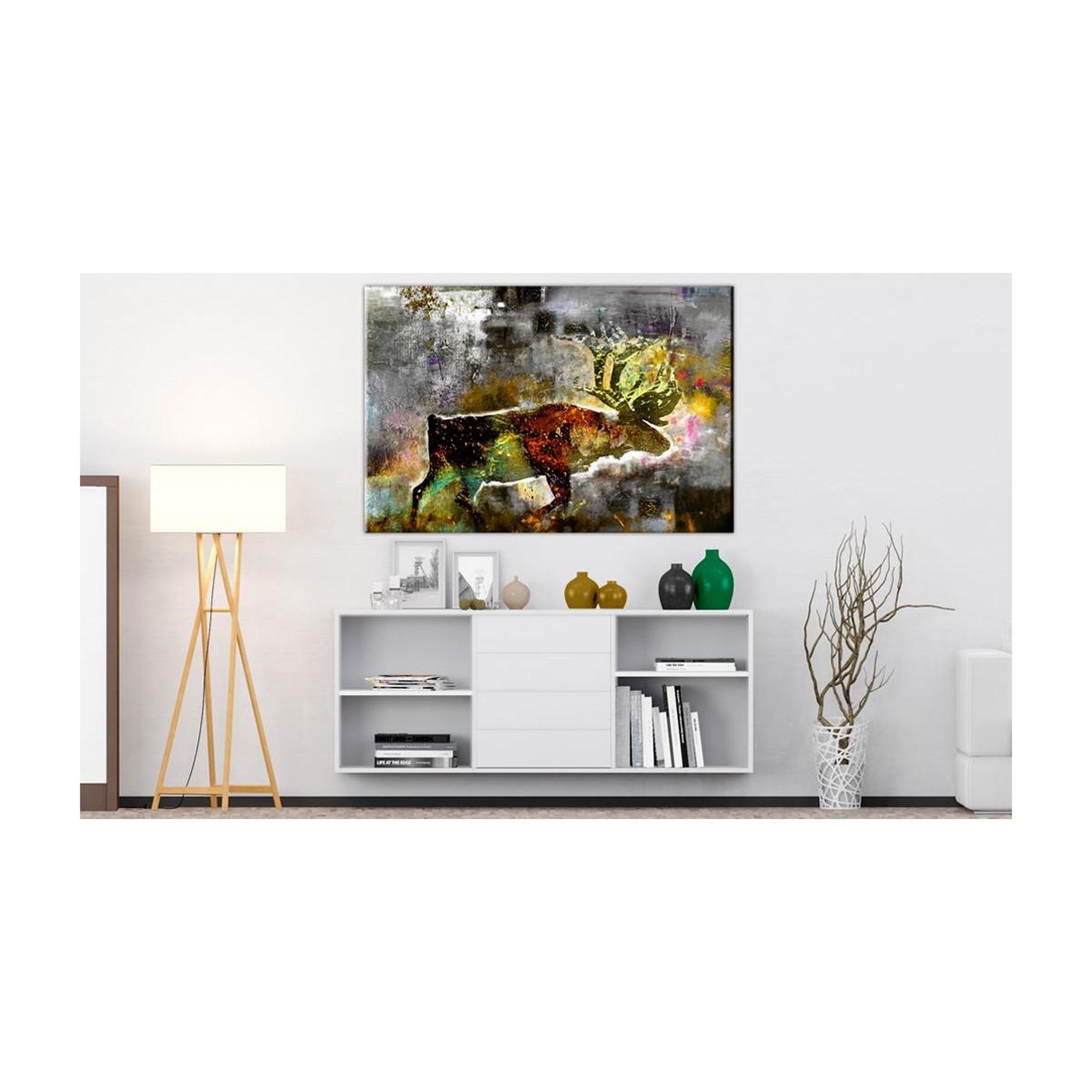 Voir la diapositive 2 : Paris Prix Tableau Imprimé  Emerald Caribou  40x60cm