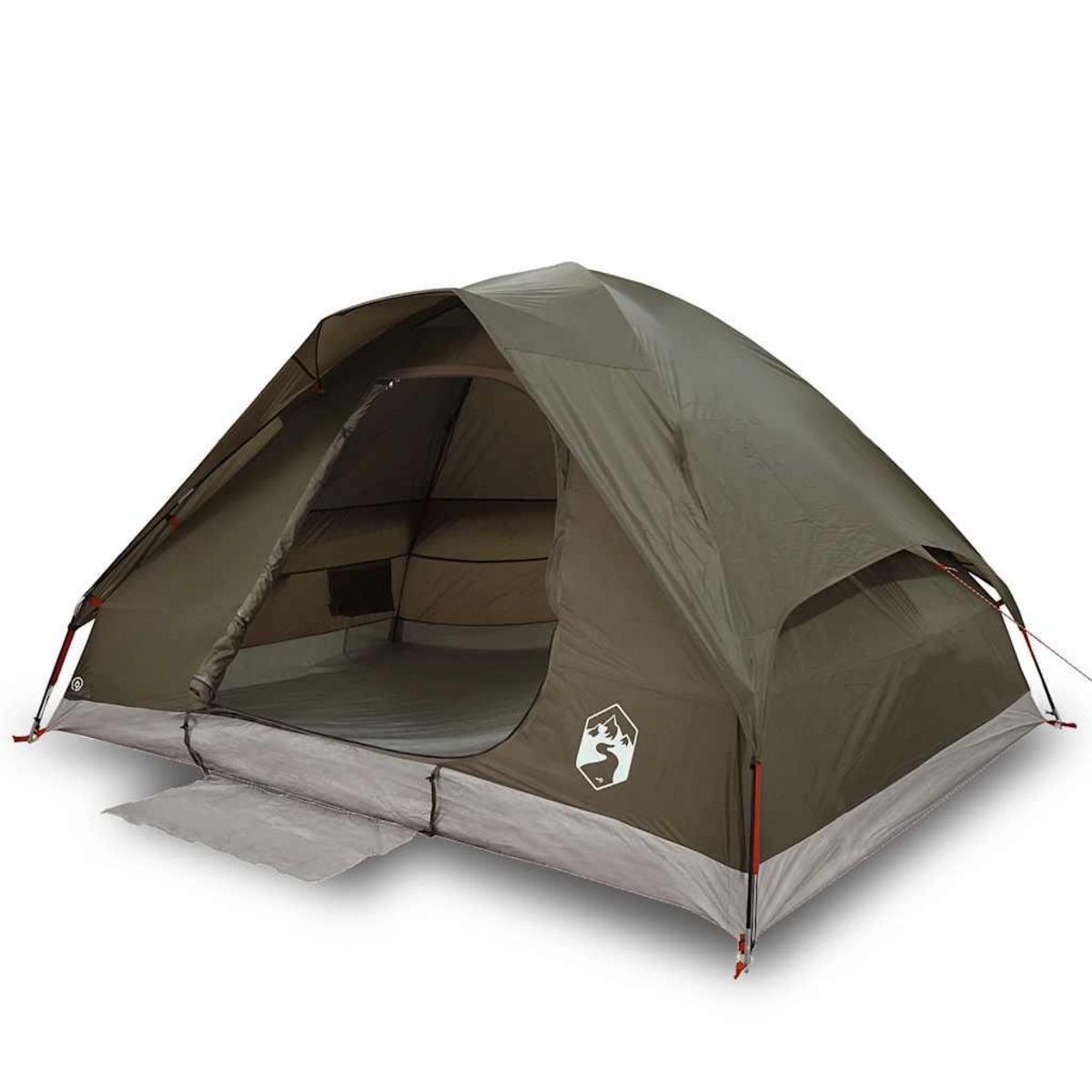 VIDAXL Tente de camping a dome 2 personne marron impermeable