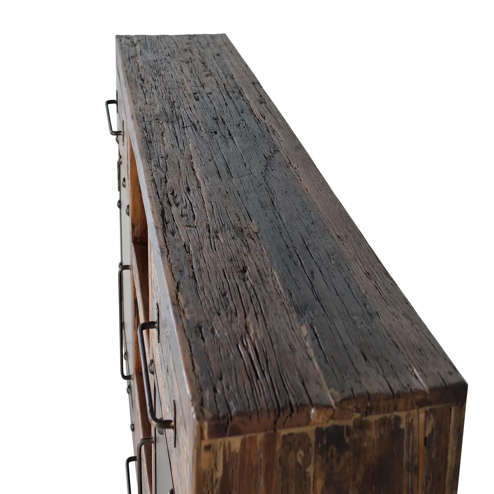 Voir la diapositive 4 : GINER Y COLOMER SL Buffet en bois récupéré de traverses de chemin de fer 180cm style industriel vintage