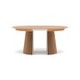 Voir la diapositive 3 : LISA DESIGN Freya - table à manger ronde extensible - effet bois - 4 à 8 personnes