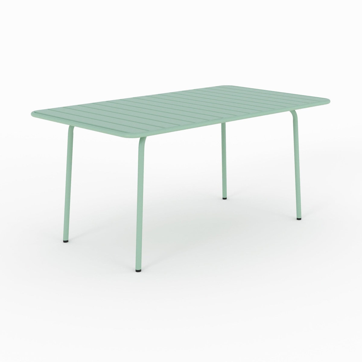 Rendez vous déco Table de jardin en métal vert clair 6 personnes-Yumi