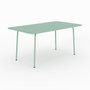 Voir la diapositive 1 : Rendez vous déco Table de jardin en métal vert clair 6 personnes-Yumi