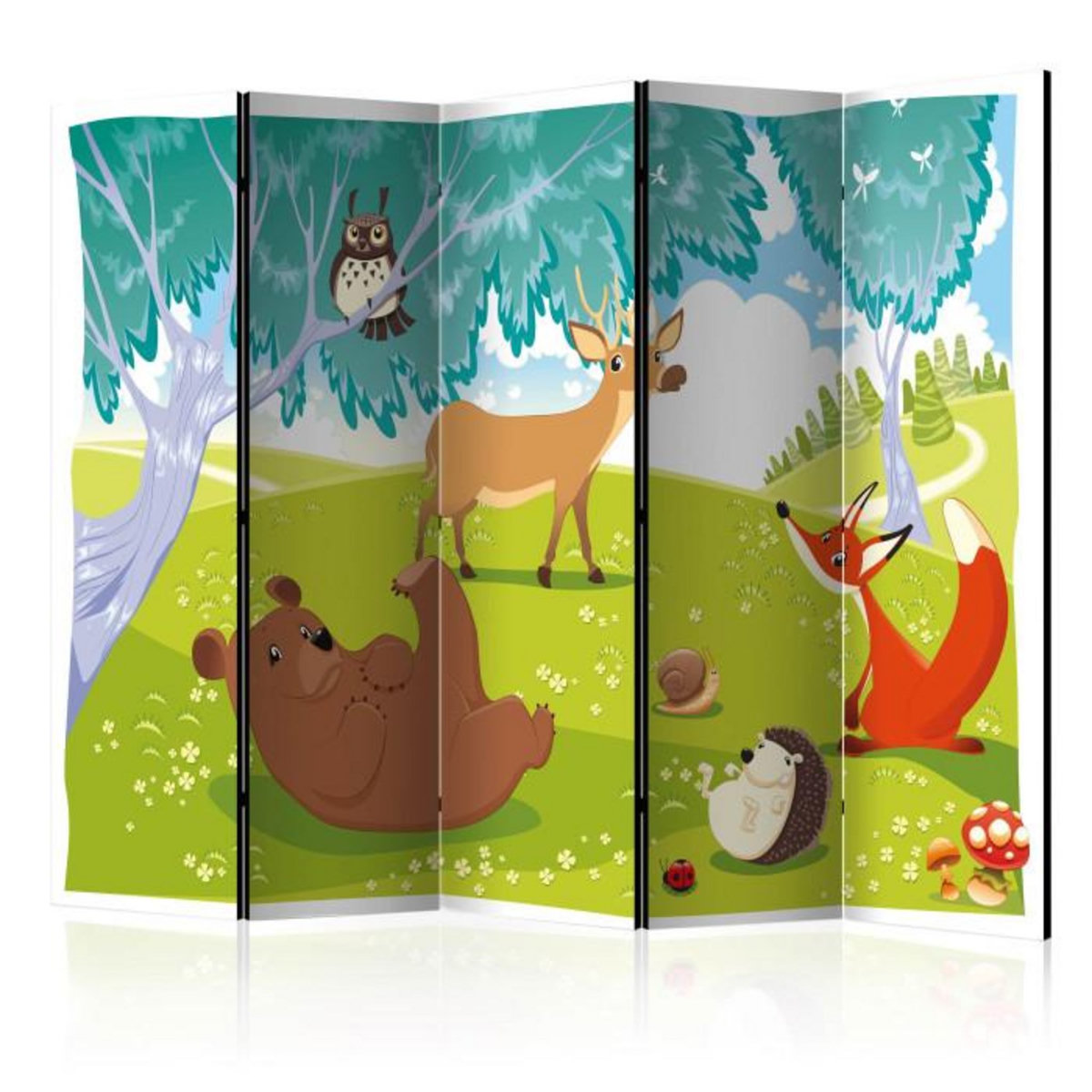 Paris Prix Paravent 5 Volets  Funny Animals  172x225cm