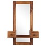 VIDAXL Miroir cosmetique avec 2 tiroirs Bois solide de Sesham
