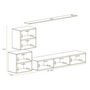 Voir la diapositive 5 : Paris Prix Meuble TV Mural Design  Switch V  250cm Noir