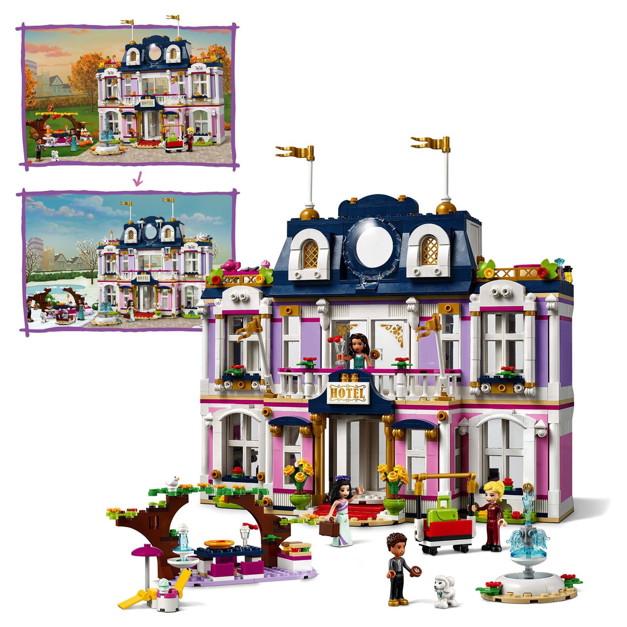 Voir la diapositive 3 : LEGO Friends 41684 - Heartlake City Grand Hotel 