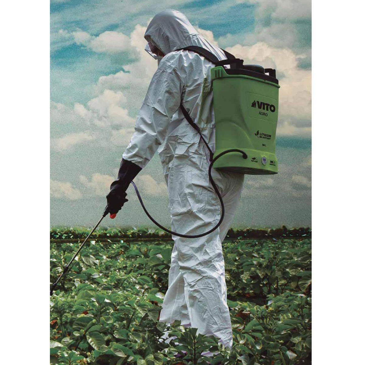 VITO Kit de Protection Jardin Phytosanitaire EPI Combinaison Taille L, Lunettes et Gants de Protection Agriculture VITO