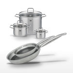 ELO Lot 3 Faitouts 14/20/26cm & 2 Poêles 24/28cm Elo Relief Solution