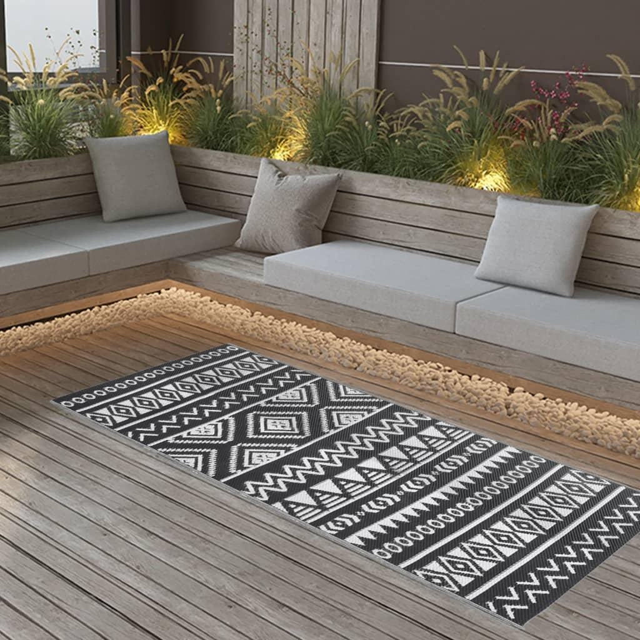 Voir la diapositive 1 : VIDAXL Tapis d'exterieur Noir 80x150 cm PP