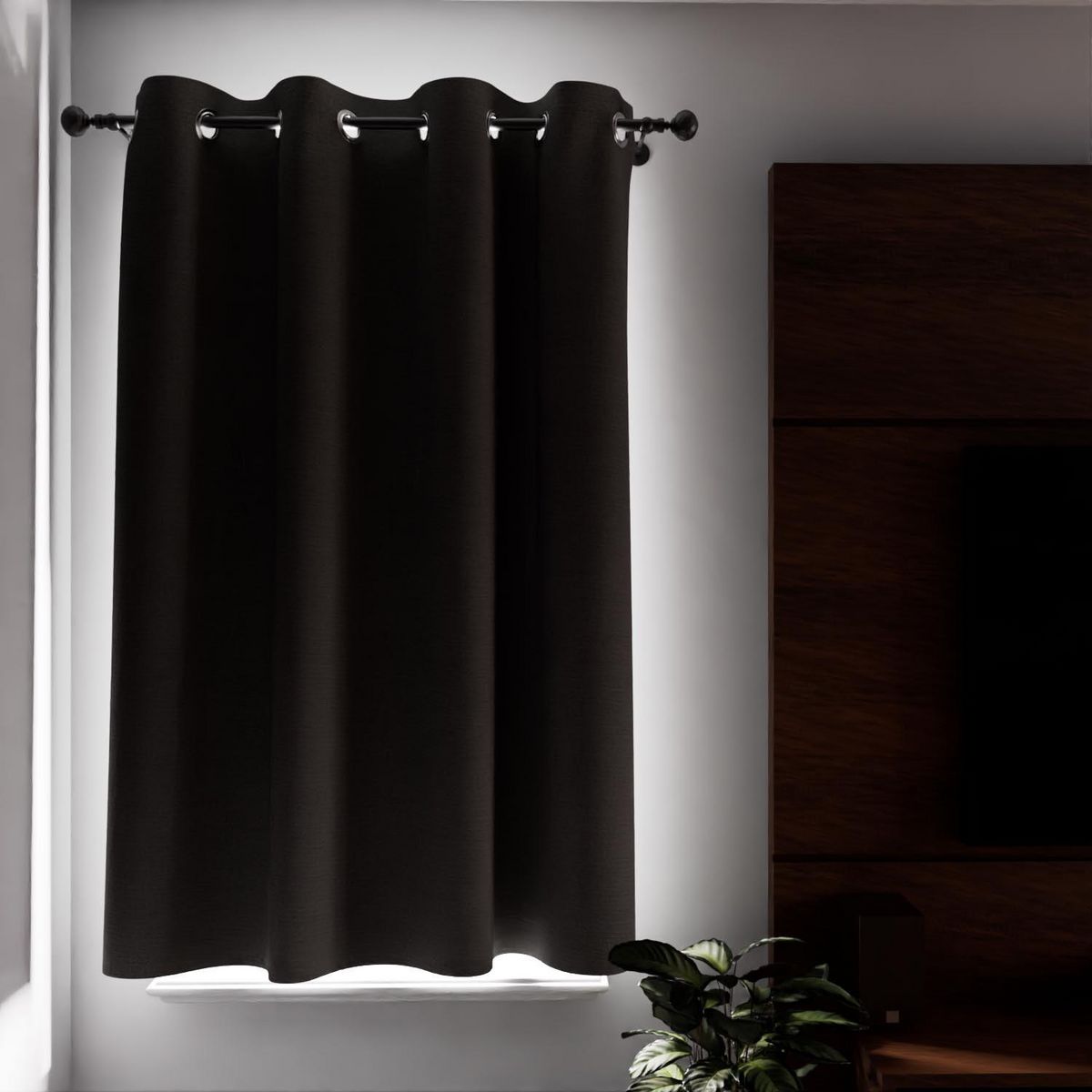 SOLEIL D'OCRE Rideau à oeillets 100% occultant ECLIPSE, par Soleil d'Ocre