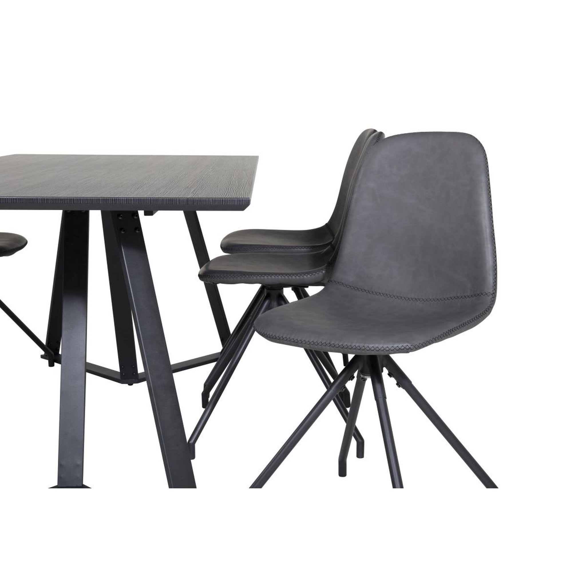 Voir la diapositive 3 : Paris Prix Ensemble table à manger & 6 chaises design  marina & polar  180cm noir