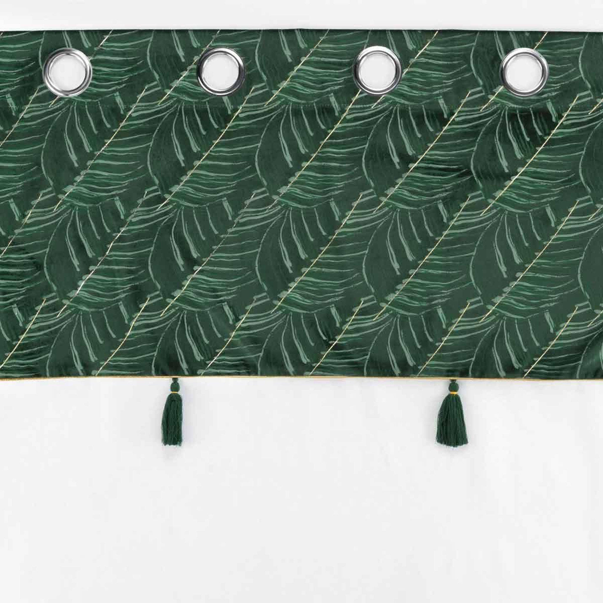 Voir la diapositive 3 : Douceur d'Intérieur Rideau voilage à œillets  palmina  140x240cm vert