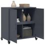 Voir la diapositive 5 : VIDAXL Buffet anthracite 68,5x39x72 cm acier