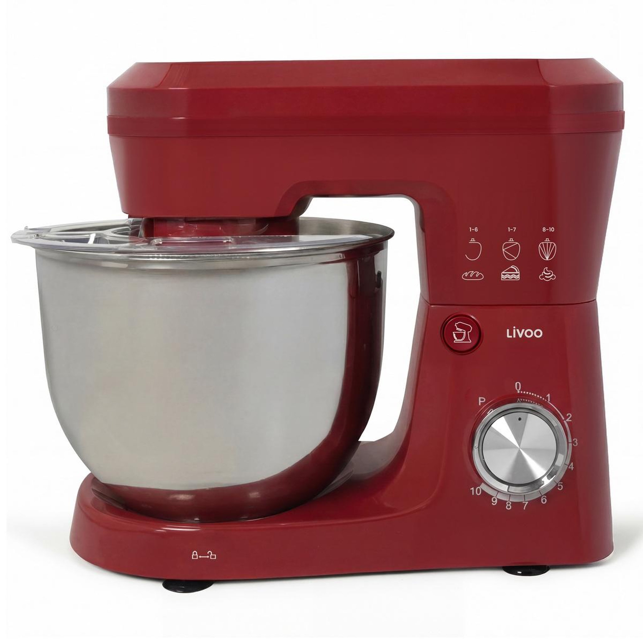 LIVOO Robot pâtissier 5l 1500w rouge - DOP263R