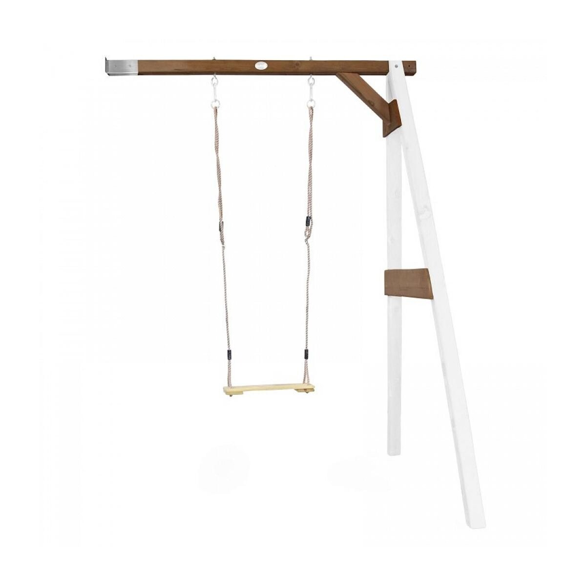 Axi House AXI Portique mural en bois Blanc Marron 1 balançoire 160x171x207cm