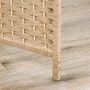 Voir la diapositive 5 : HOMCOM Paravent séparateur de pièce 4 panneaux pliables dim. 160L x 170H cm - 2 étagères - bois fibre papier naturel