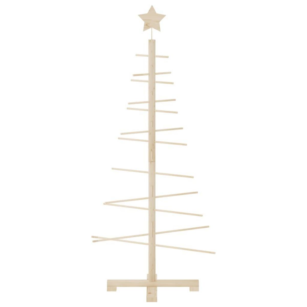 VIDAXL Arbre de Noël en bois pour decoration 125 cm bois massif de pin