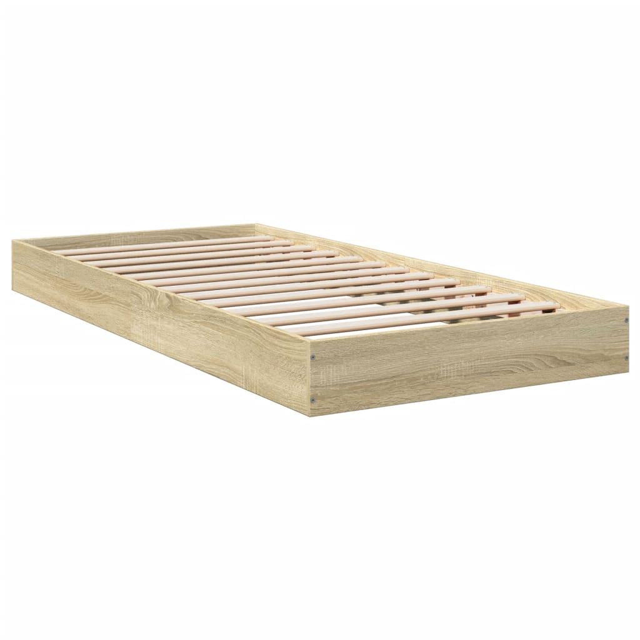 Voir la diapositive 3 : VIDAXL Cadre de lit sans matelas chene sonoma 75x190 cm