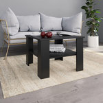VIDAXL Table basse Noir 60x60x42 cm Bois d'ingenierie