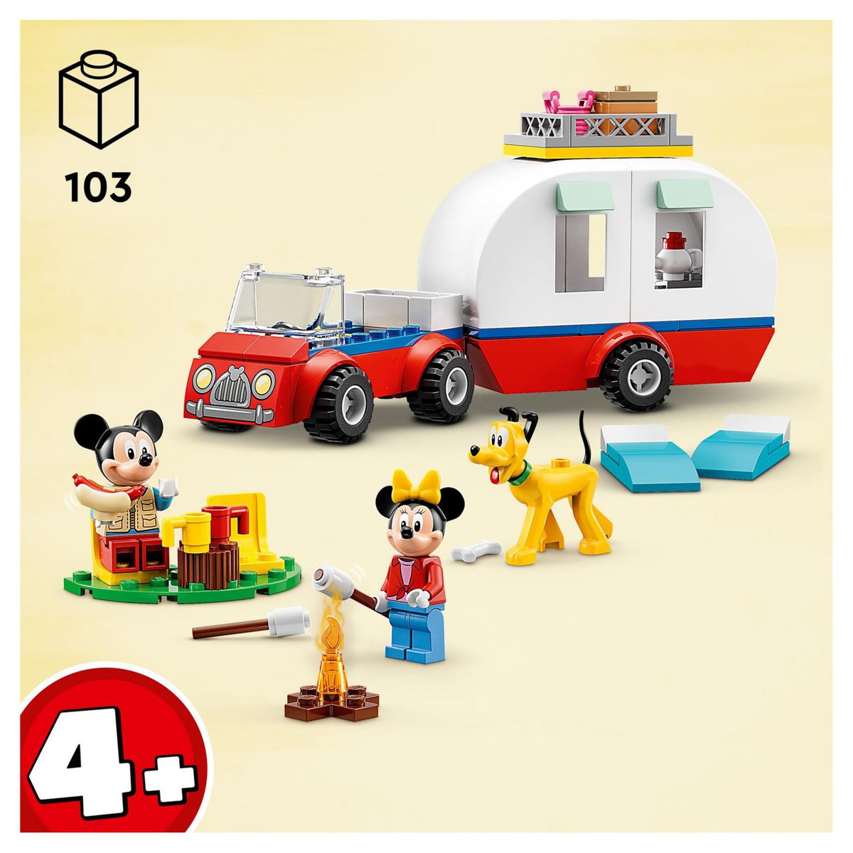 LEGO Disney 10777 - Mickey Mouse et Minnie Mouse Font du Camping, avec Pluto