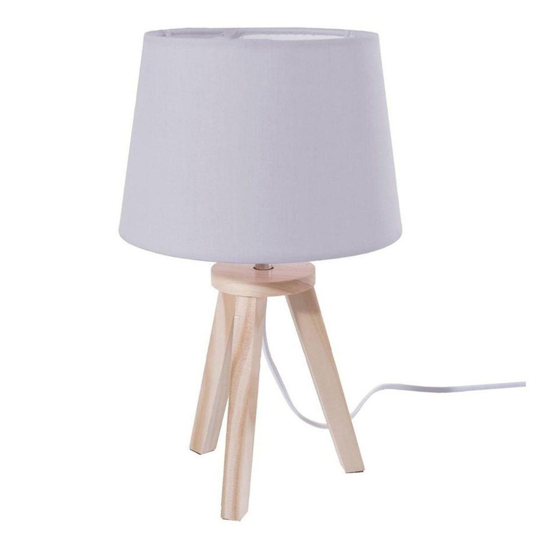 Atmosphera Kids Lampe à poser en bois  3 pieds  31cm gris