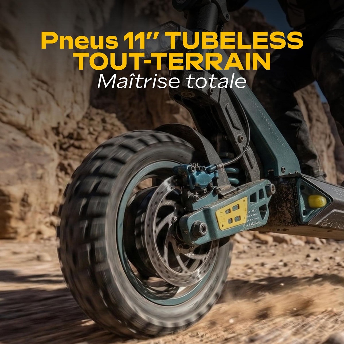 URBANGLIDE Trottinette Électrique Adulte UrbanGlide GT PRO 1300W - Autonomie 80 km - Pneus 11  Tubeless Tout-Terrain - Batterie 48V - Double Frein à Disque - IPX5