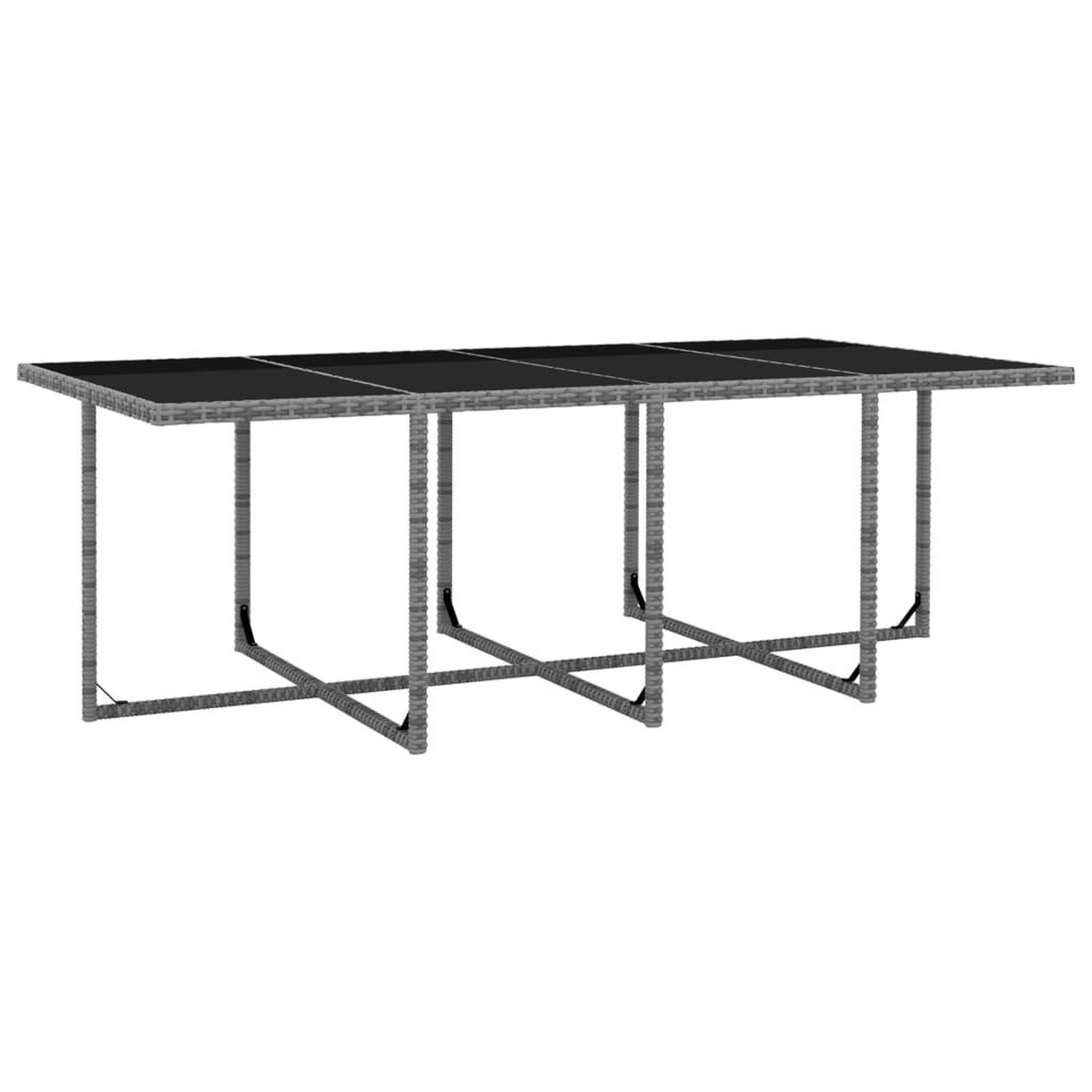 Voir la diapositive 5 : VIDAXL Ensemble a manger d'exterieur 13 pcs coussins rotin anthracite