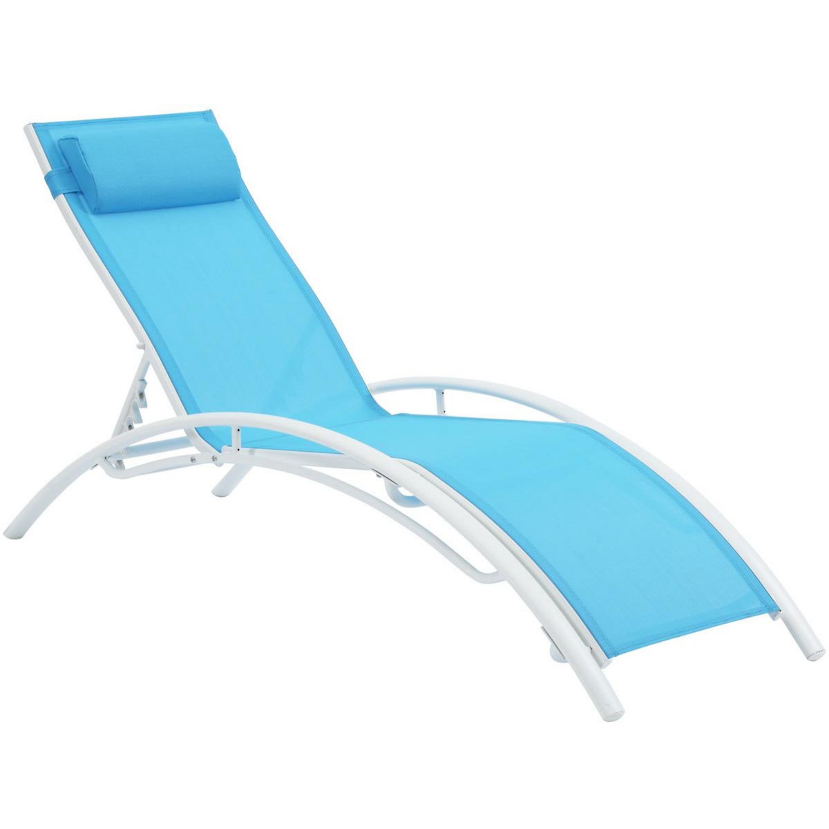 Habitat et Jardin Bain de soleil en aluminium  Beauty  - Phoenix - Bleu - Lot de 2