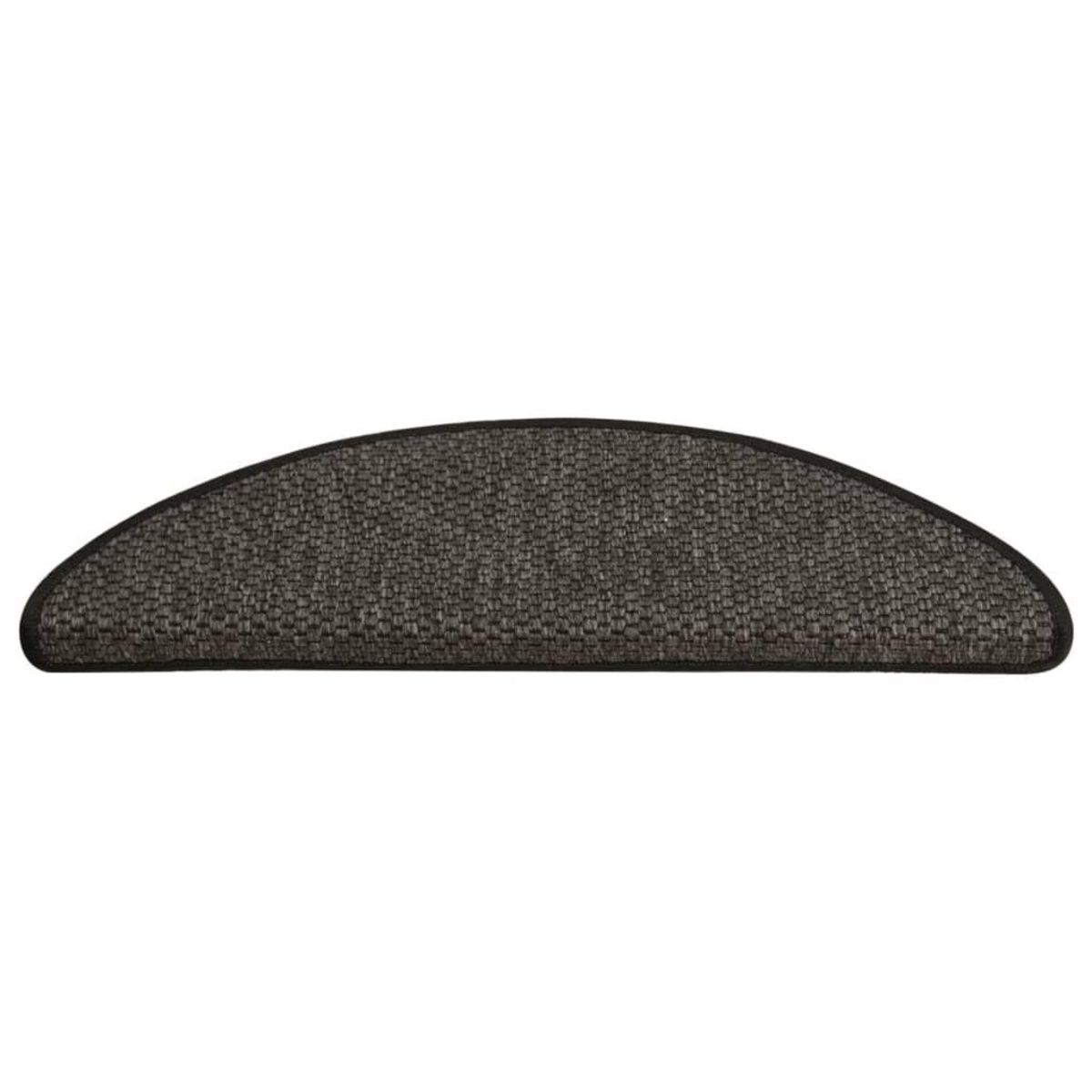 VIDAXL Tapis d'escalier autocollants 15 pcs 65x21x4 cm Anthracite