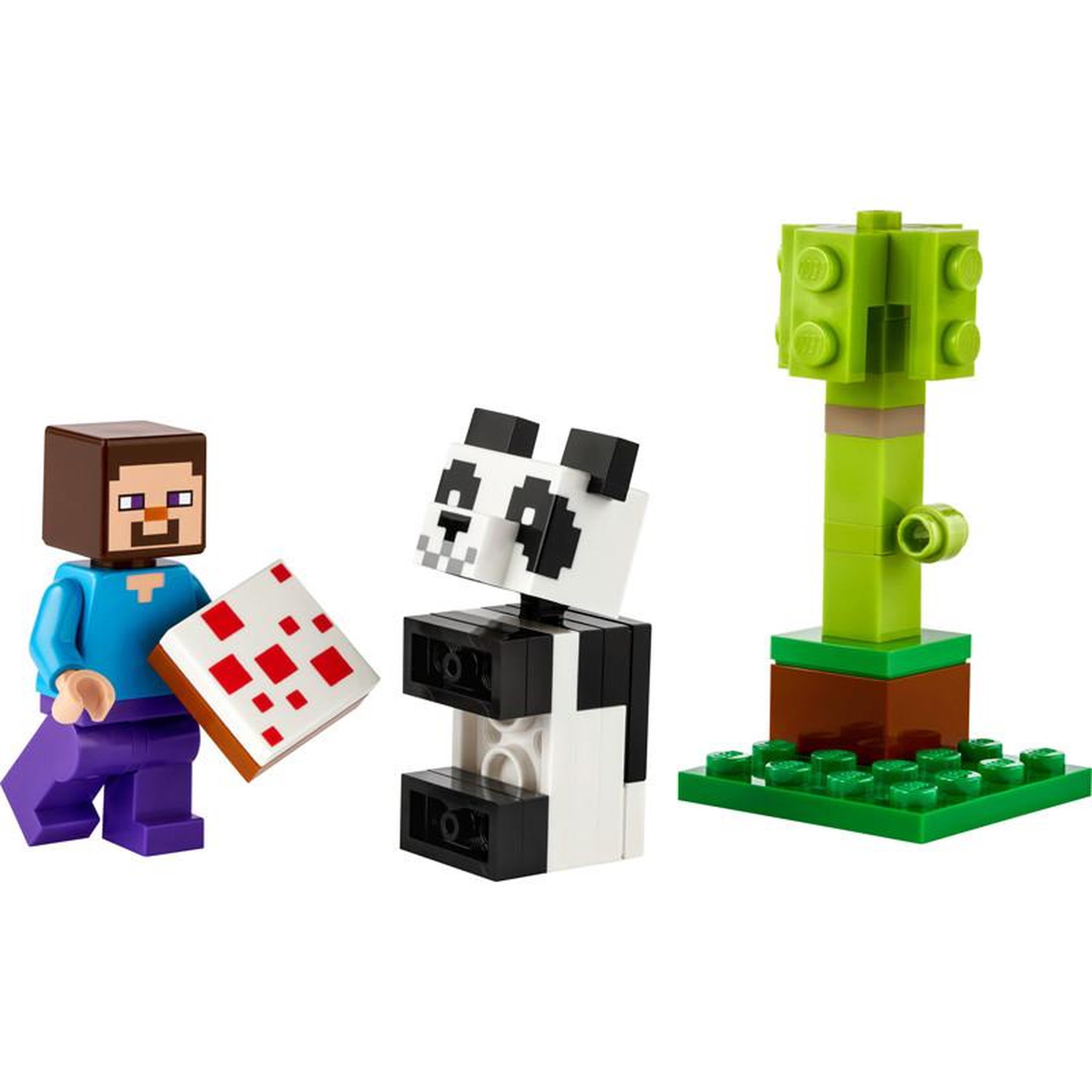 Voir la diapositive 2 : LEGO STEVE +BEBE PANDA MINECR Lego LEG30672