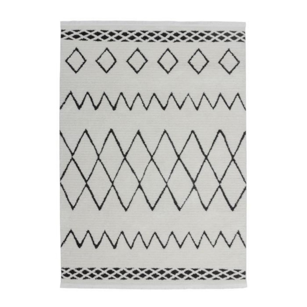 Paris Prix Tapis Ethnique à Franges  Agadir  Noir