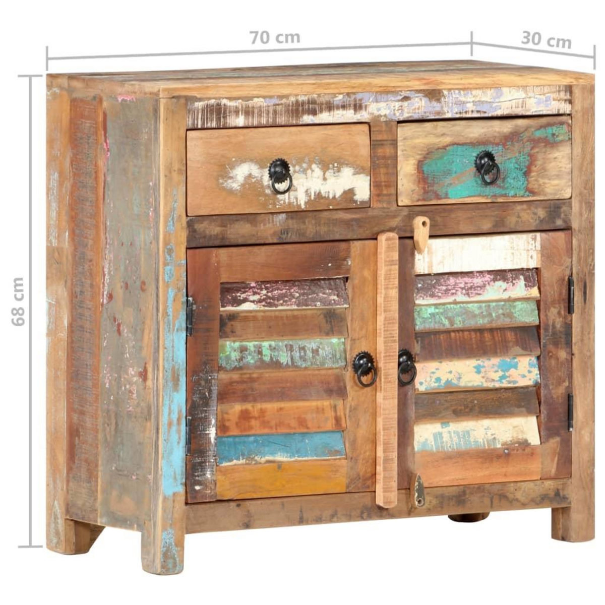 VIDAXL Buffet 70x30x68 cm Bois de recuperation solide