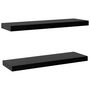 Voir la diapositive 2 : VIDAXL Etageres murales flottantes 2 pcs Noir 80x20x3,8 cm