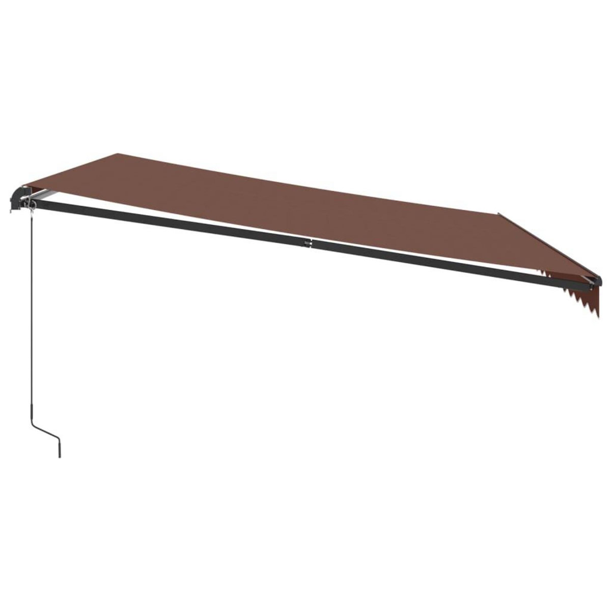 VIDAXL Auvent manuel retractable avec LED marron 450x350 cm
