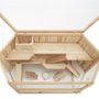 Voir la diapositive 3 : tectake Clapier pour petits rongeurs en bois marron