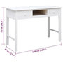 Voir la diapositive 6 : VIDAXL Buffet Blanc 108x45x76 cm Bois de Paulownia massif