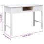 Voir la diapositive 6 : VIDAXL Buffet Blanc 108x45x76 cm Bois de Paulownia massif