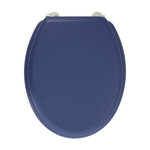 GELCO GELCO DESIGN Abattant WC Dolce - Charnieres inox - Bois moule - Bleu marine