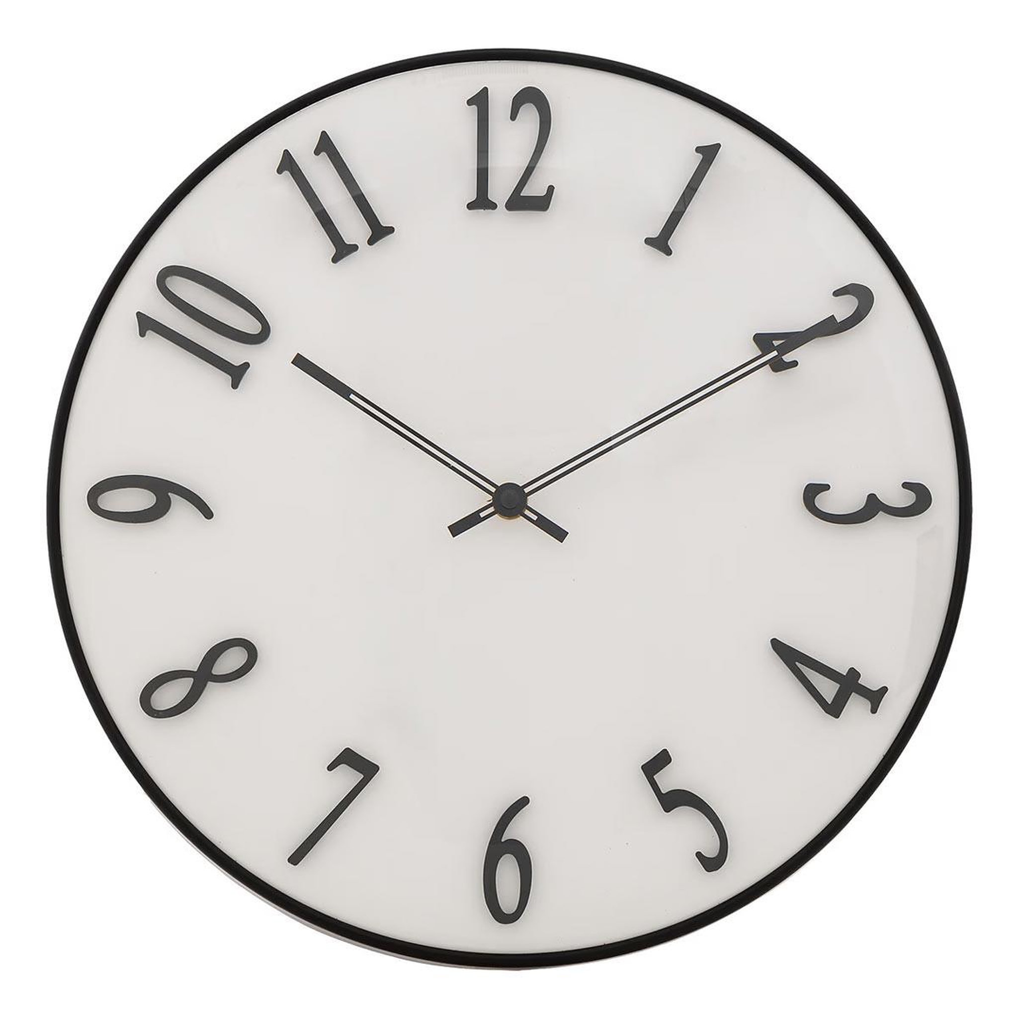 ATMOSPHERA Horloge murale relief  edgar  35cm blanc