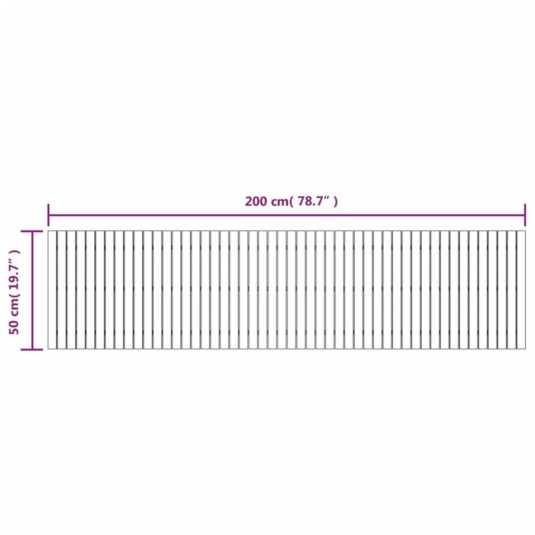 Voir la diapositive 6 : VIDAXL Allee de jardin 200x50 cm bois massif d'acacia