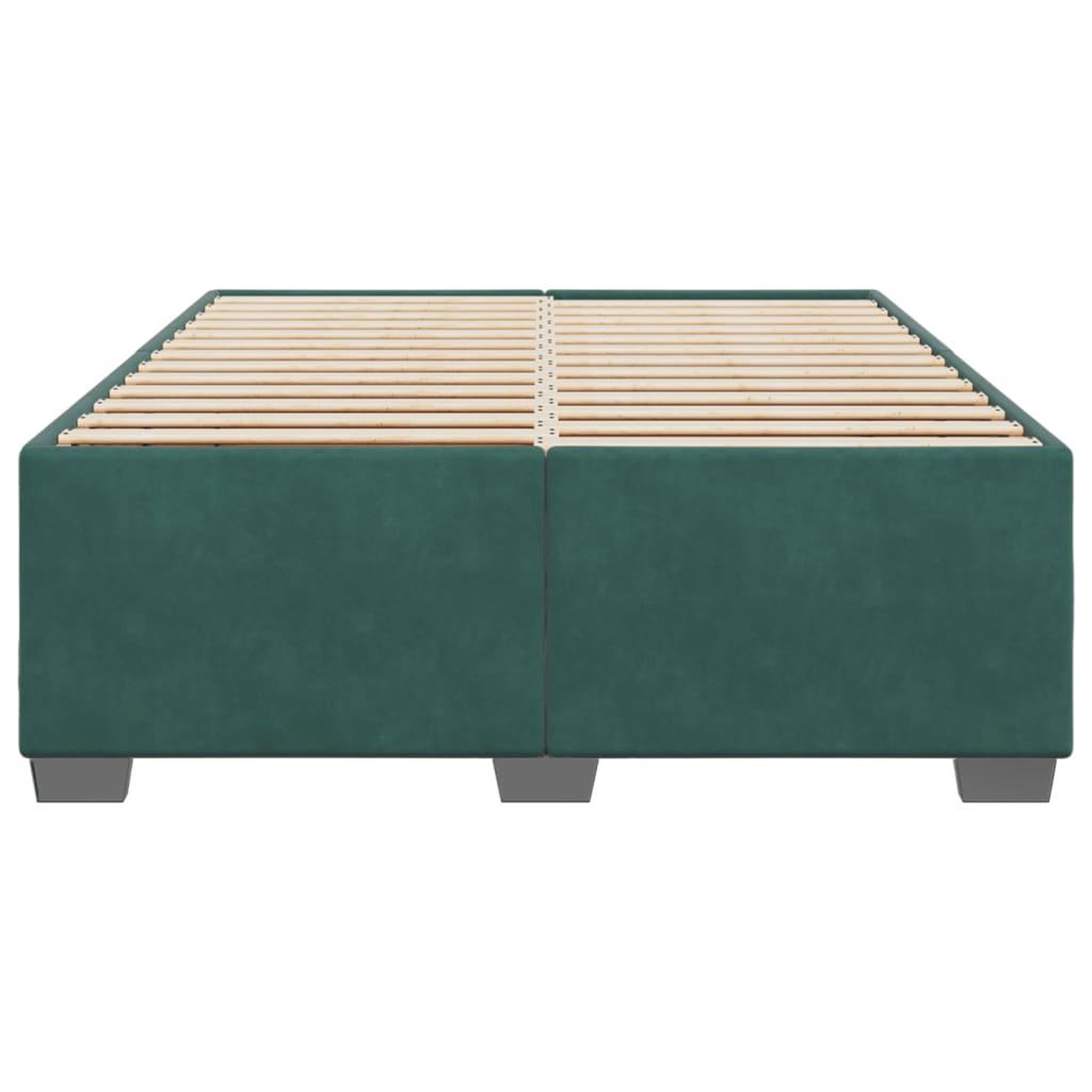 Voir la diapositive 4 : VIDAXL Cadre de lit sans matelas vert fonce 160x200 cm velours