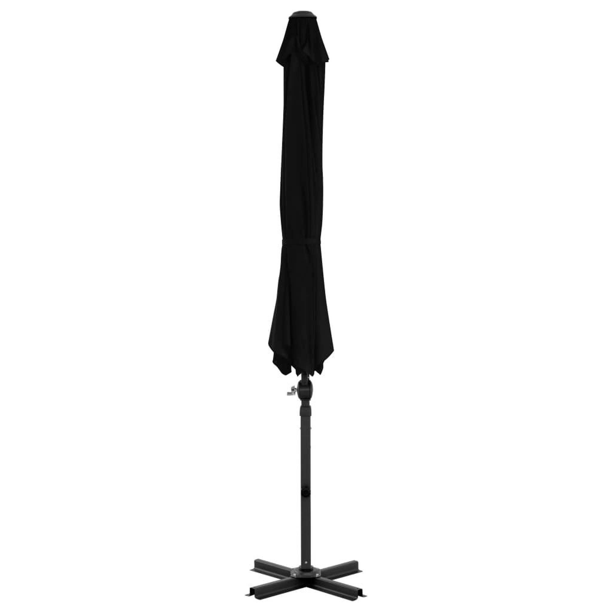 Voir la diapositive 3 : VIDAXL Parasol de jardin en porte-a-faux avec mat en aluminium noir