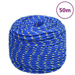 VIDAXL Corde de bateau Bleu 8 mm 50 m Polypropylene