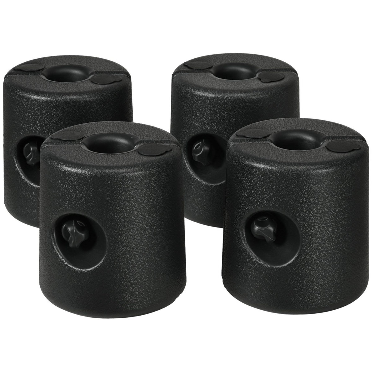 OUTSUNNY Lot de 4 poids de lestage cylindrique pour tonnelle barnum tente dim. Ø 22 / Ø 24 x 25H cm HDPE noir